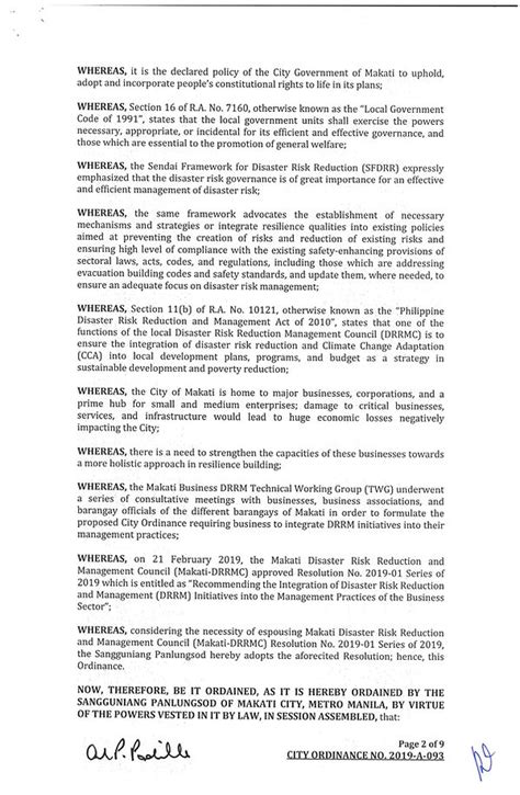 Makati City Ordinance 2019.